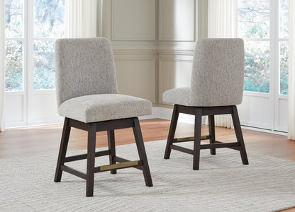 Bradenton Furniture Outlet - Ashley Furniture - Burkhaus Dining Room - Counter Height Barstool (Set of 2) / Dark Brown - D984-124X2