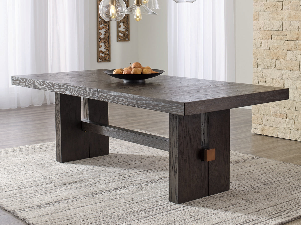 Bradenton Furniture Outlet - Ashley Furniture - Burkhaus Dining Room - RECT Dining Room EXT Table / Dark Brown - D984-45
