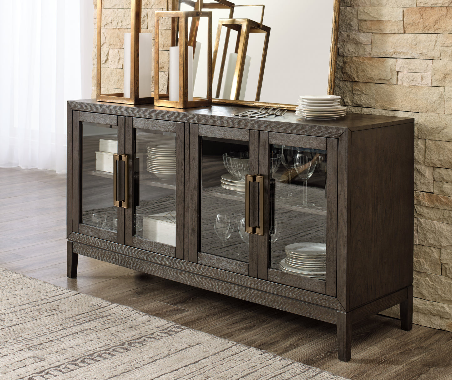 Bradenton Furniture Outlet - Ashley Furniture - Burkhaus Dining Room - Counter Height Barstool (Set of 2) / Dark Brown - D984-124X2