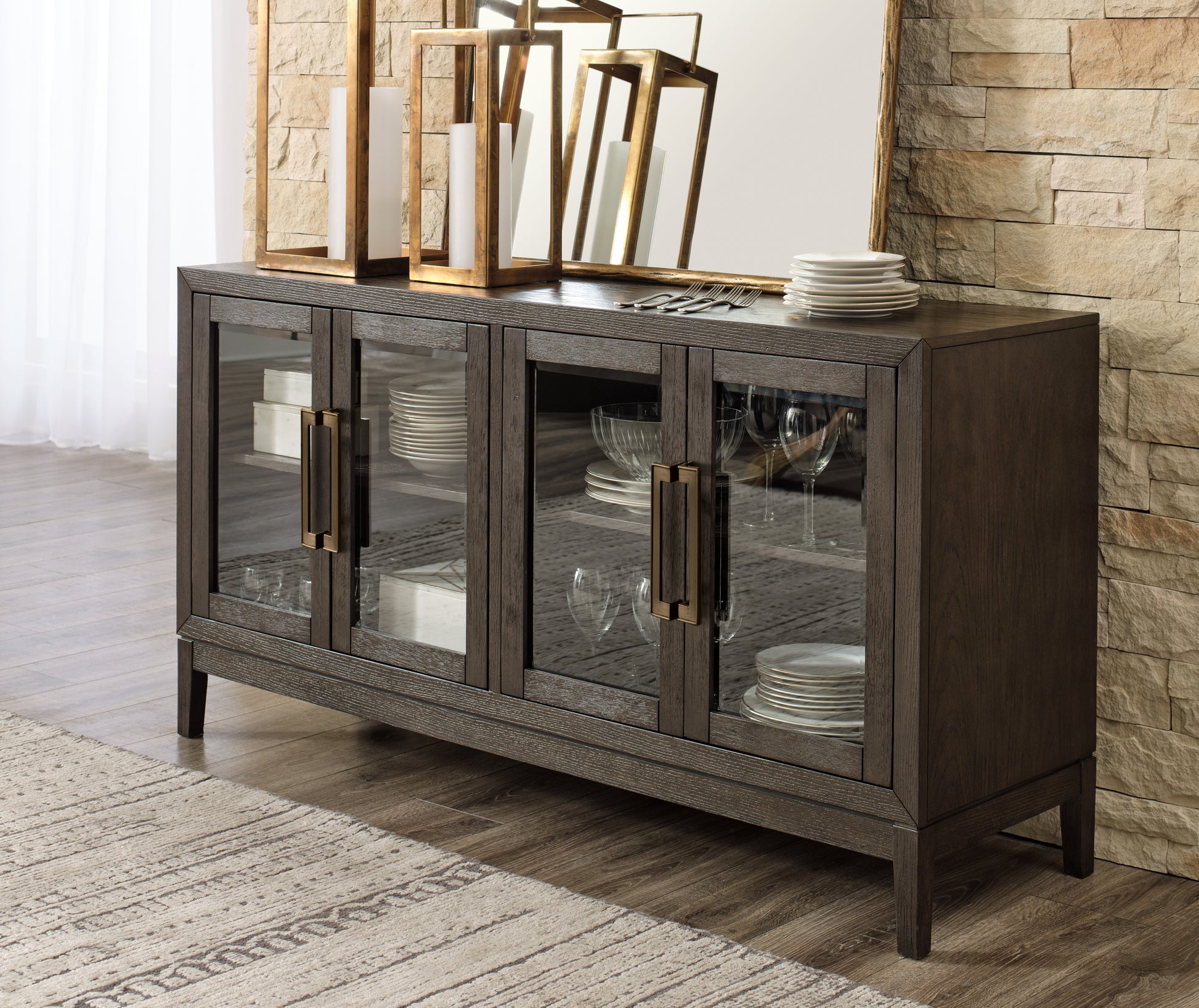 Bradenton Furniture Outlet - Ashley Furniture - Burkhaus Dining Room - Counter Height Barstool (Set of 2) / Dark Brown - D984-124X2