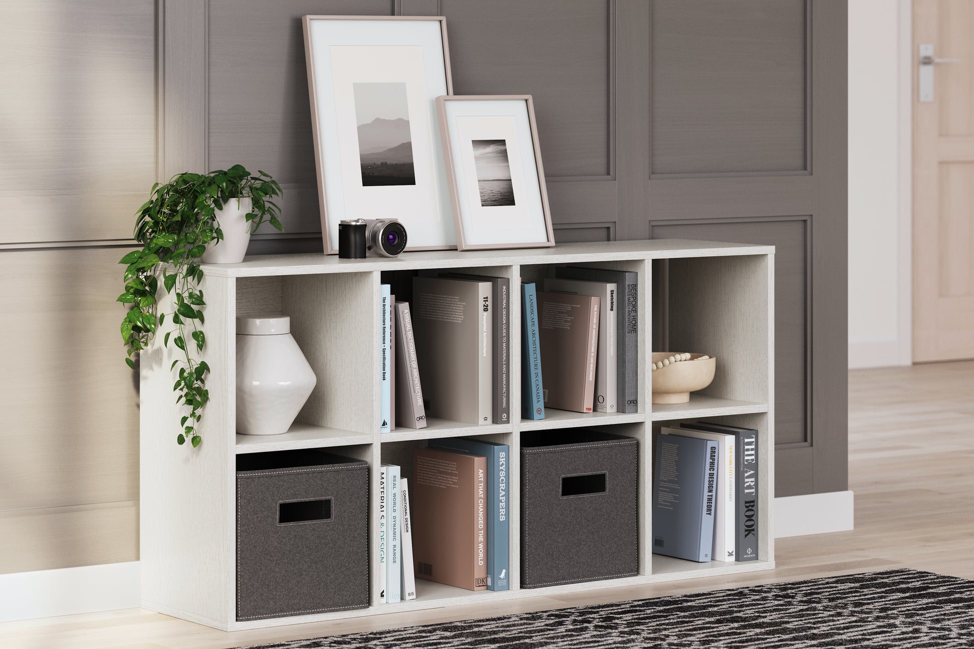 Bradenton Furniture Outlet - Ashley Furniture - Aprilyn Eight Cube Organizer - Eight Cube Organizer / White - EA1024-4X2