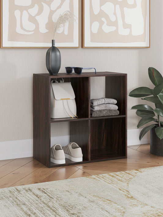 Bradenton Furniture Outlet - Ashley Furniture - Glosmount Four Cube Organizer - Four Cube Organizer / Cherry/Light Brown - EA1055-2X2