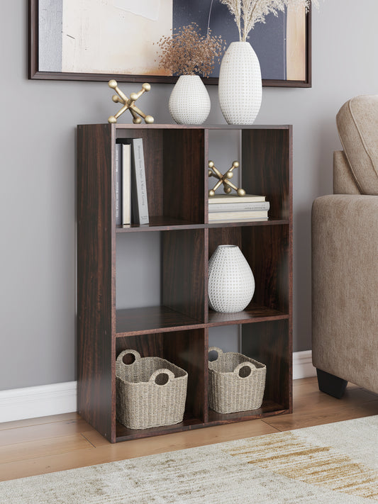 Bradenton Furniture Outlet - Ashley Furniture - Glosmount Six Cube Organizer - Six Cube Organizer / Cherry/Light Brown - EA1055-3X2