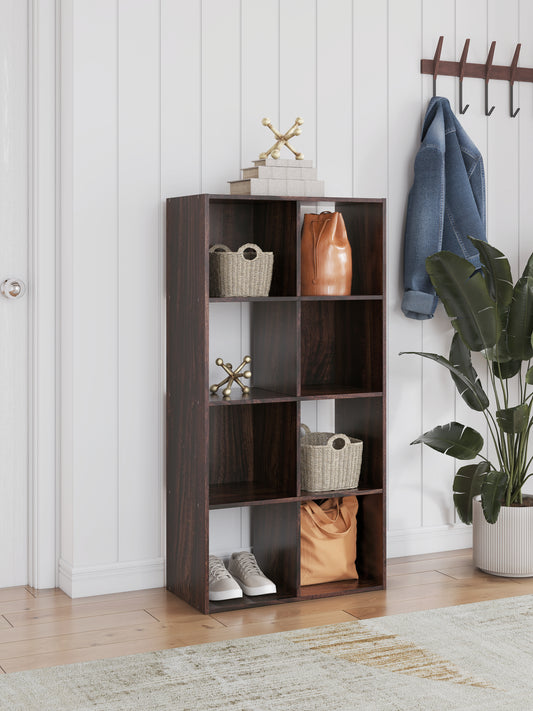 Bradenton Furniture Outlet - Ashley Furniture - Glosmount Eight Cube Organizer - Eight Cube Organizer / Cherry/Light Brown - EA1055-4X2