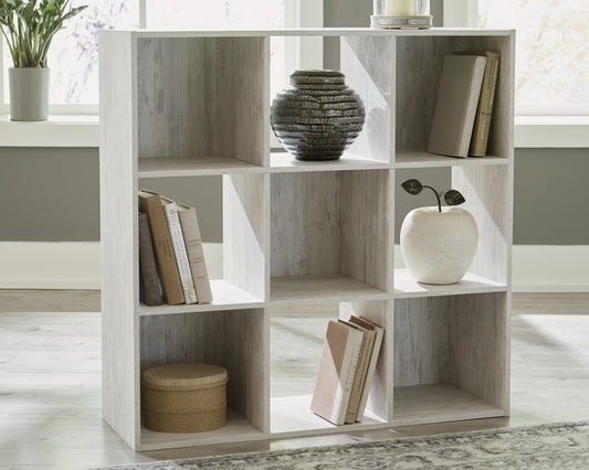 Bradenton Furniture Outlet - Ashley Furniture - Paxberry Nine Cube Organizer - Nine Cube Organizer / Whitewash - EA1811-3X3