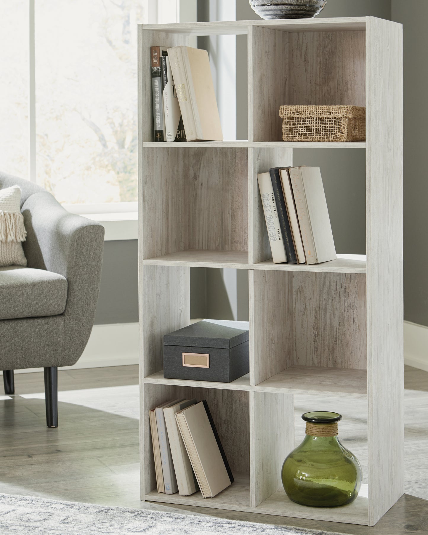 Bradenton Furniture Outlet - Ashley Furniture - Paxberry Eight Cube Organizer - Eight Cube Organizer / Whitewash - EA1811-4X2