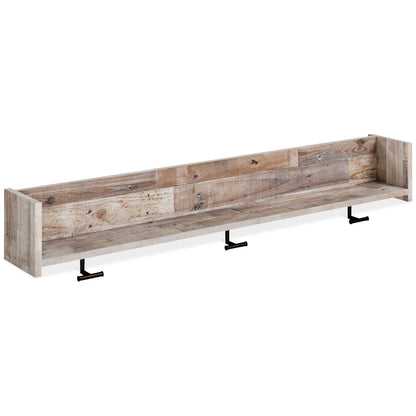 Bradenton Furniture Outlet - Ashley Furniture - Neilsville Wall Decor - Wall Mounted Coat Rack w/Shelf / Whitewash - EA2320-151