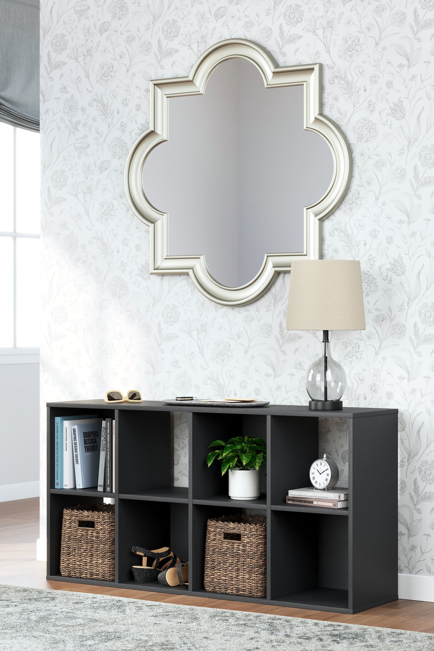 Bradenton Furniture Outlet - Ashley Furniture - Langdrew Eight Cube Organizer - Eight Cube Organizer / Black - EA4957-4X2
