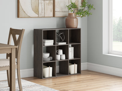 Bradenton Furniture Outlet - Ashley Furniture - Piperton Nine Cube Organizer - Nine Cube Organizer / Charcoal - EA5514-3X3