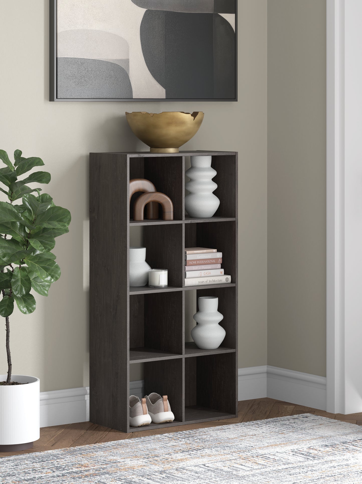 Bradenton Furniture Outlet - Ashley Furniture - Piperton Eight Cube Organizer - Eight Cube Organizer / Charcoal - EA5514-4X2