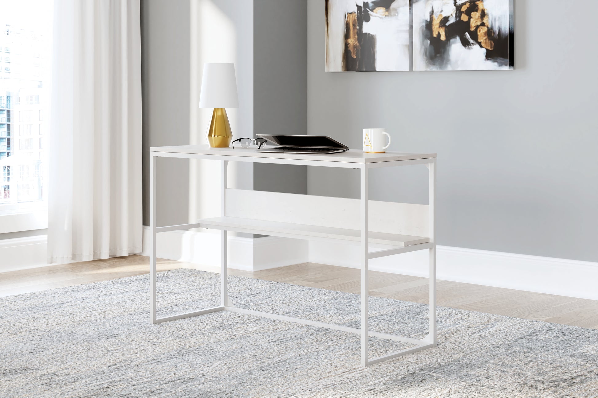 Bradenton Furniture Outlet - Ashley Furniture - Deznee Office Desk - Home Office Desk / White - H162-14