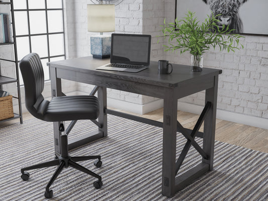 Bradenton Furniture Outlet - Ashley Furniture - Freedan Office Desk - Home Office Desk / Grayish Brown - H286-26