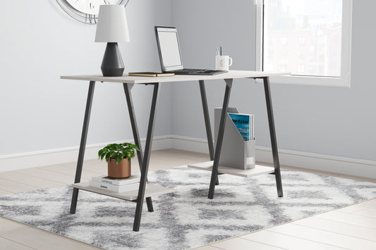 Bradenton Furniture Outlet - Ashley Furniture - Bayflynn Office Desk - Home Office Desk / White/Black - H288-27