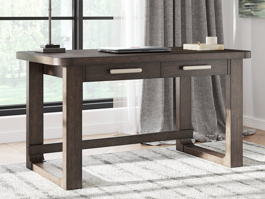 Bradenton Furniture Outlet - Ashley Furniture - Breckington Office Desk - Home Office Desk / Dark Brown - H556-44