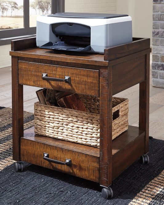 Bradenton Furniture Outlet - Ashley Furniture - Baldridge Printer Stand - Printer Stand / Rustic Brown - H675-11