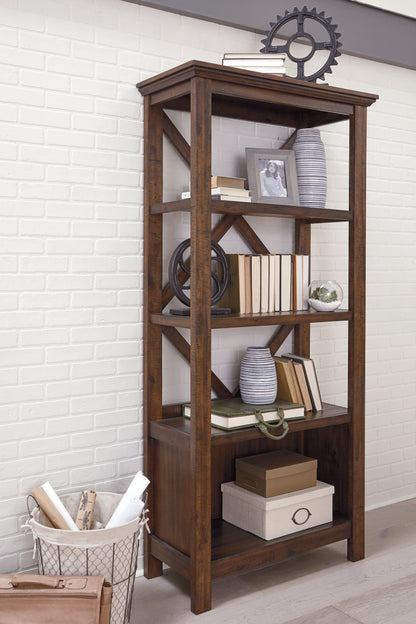 Bradenton Furniture Outlet - Ashley Furniture - Baldridge Bookcase - Large Bookcase / Rustic Brown - H675-17