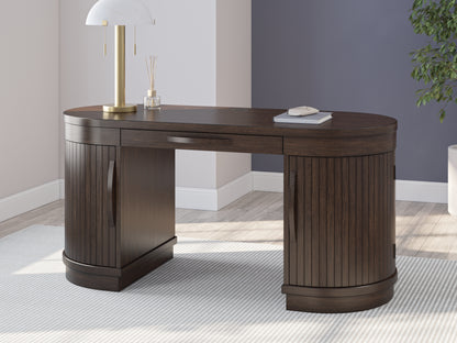 Bradenton Furniture Outlet - Ashley Furniture - Korestone Office Desk - Home Office Desk / Warm Brown - H687-27