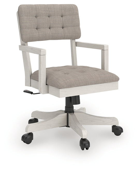 Bradenton Furniture Outlet - Ashley Furniture - Robbinsdale Home Office Desk Chair - Home Office Desk Chair (1/CN) / Antique White - H742-01A