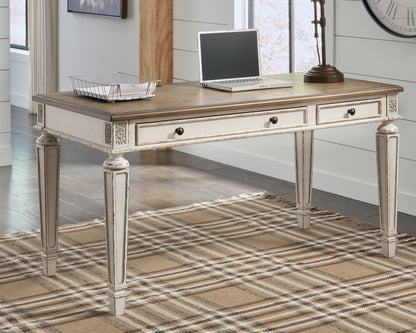 Bradenton Furniture Outlet - Ashley Furniture - Realyn Office Desk - Home Office Desk / White/Brown - H743-34