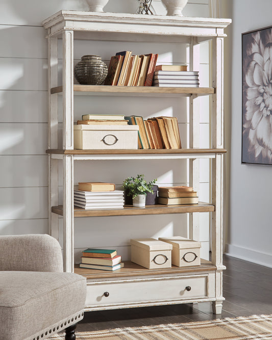 Bradenton Furniture Outlet - Ashley Furniture - Realyn Bookcase - Bookcase / Brown/White - H743-70