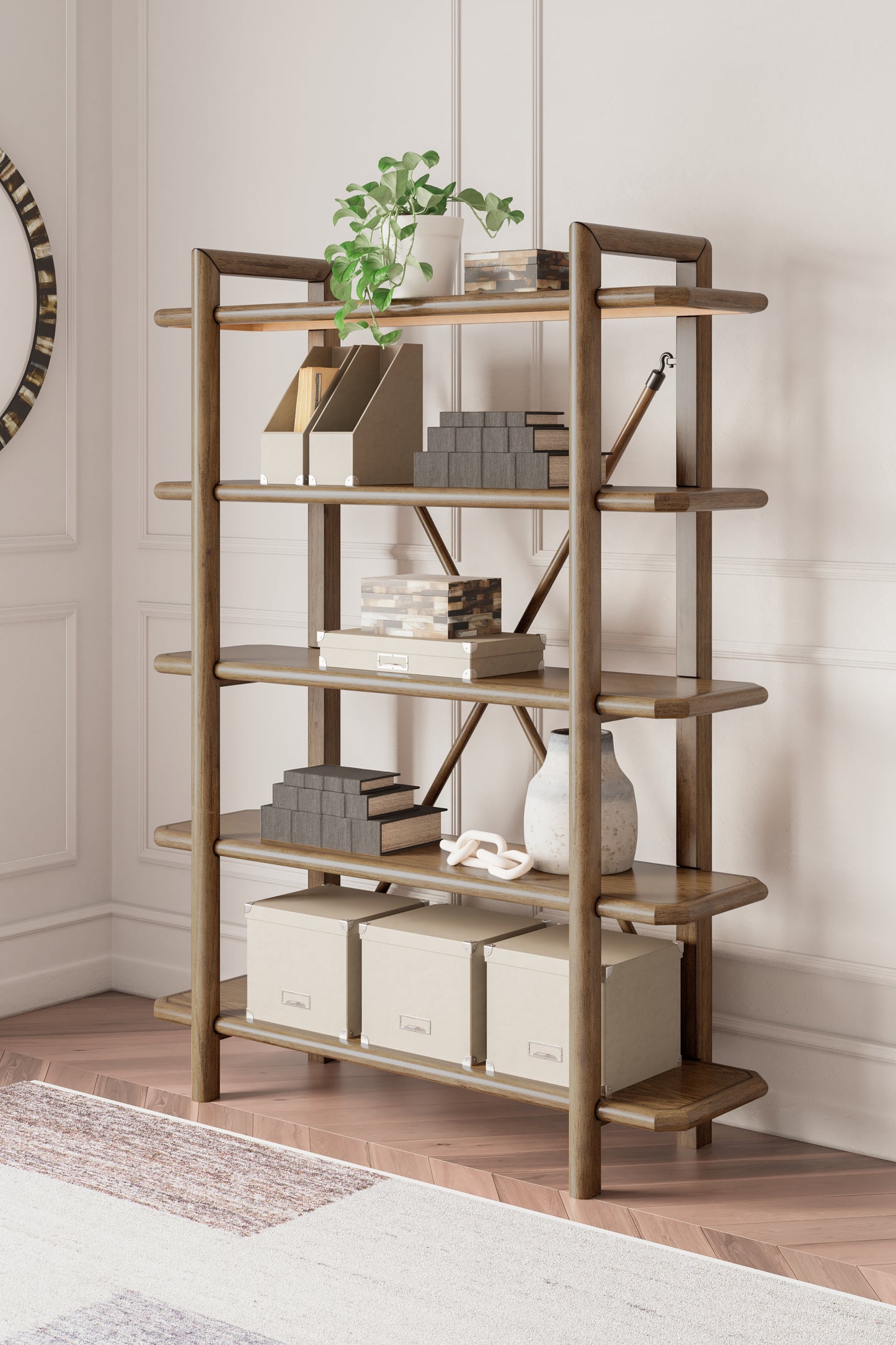 Bradenton Furniture Outlet - Ashley Furniture - Roanhowe Bookcase - Bookcase / Brown - H769-70