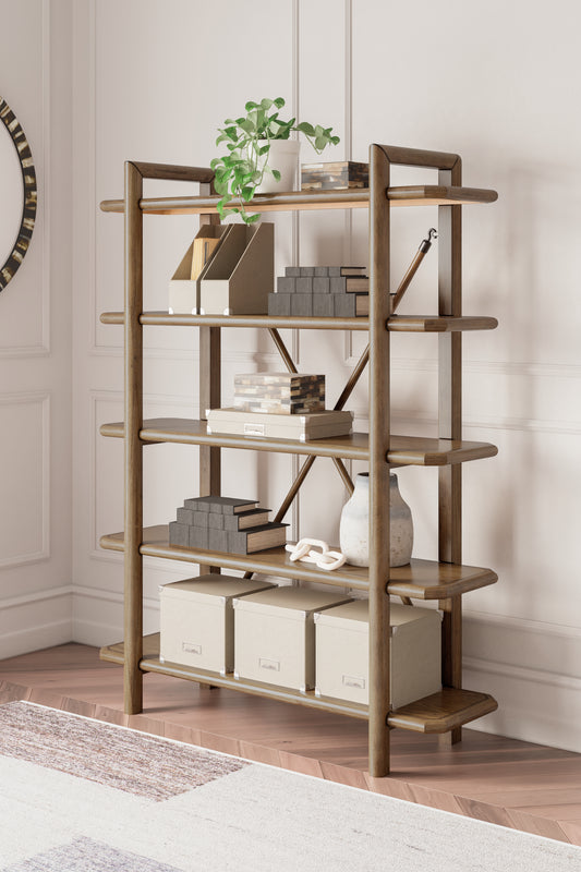 Bradenton Furniture Outlet - Ashley Furniture - Roanhowe Bookcase - Bookcase / Brown - H769-70