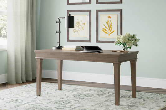 Bradenton Furniture Outlet - Ashley Furniture - Janismore Office Desk - Home Office Desk / Weathered Gray - H776-44