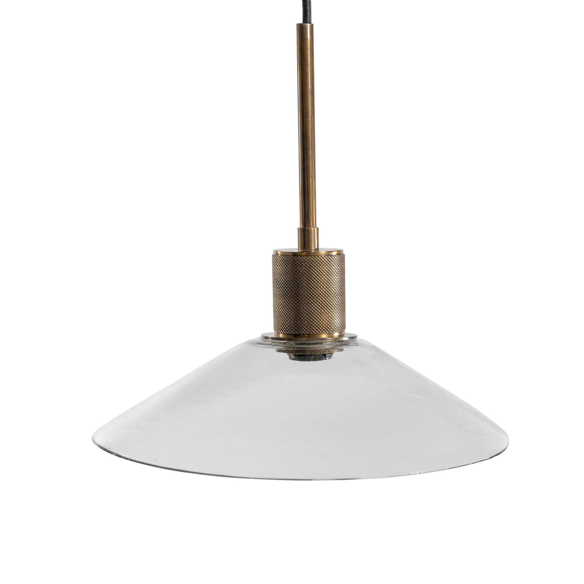 Bradenton Furniture Outlet - Ashley Furniture - Chaness Lighting - Glass Pendant Light (1/CN) / Clear/Brass - L000718