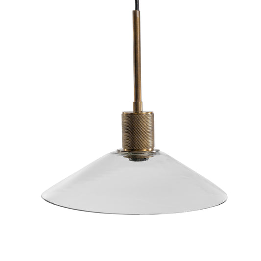 Bradenton Furniture Outlet - Ashley Furniture - Chaness Lighting - Glass Pendant Light (1/CN) / Clear/Brass - L000718