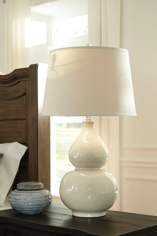 Bradenton Furniture Outlet - Ashley Furniture - Saffi Lighting - Table Lamp (Set of 2) / Cream - L100074X2