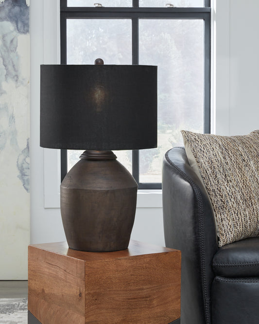 Bradenton Furniture Outlet - Ashley Furniture - Naareman Lighting - 2-Piece Lamp Set / Metallic Black - L100804X2