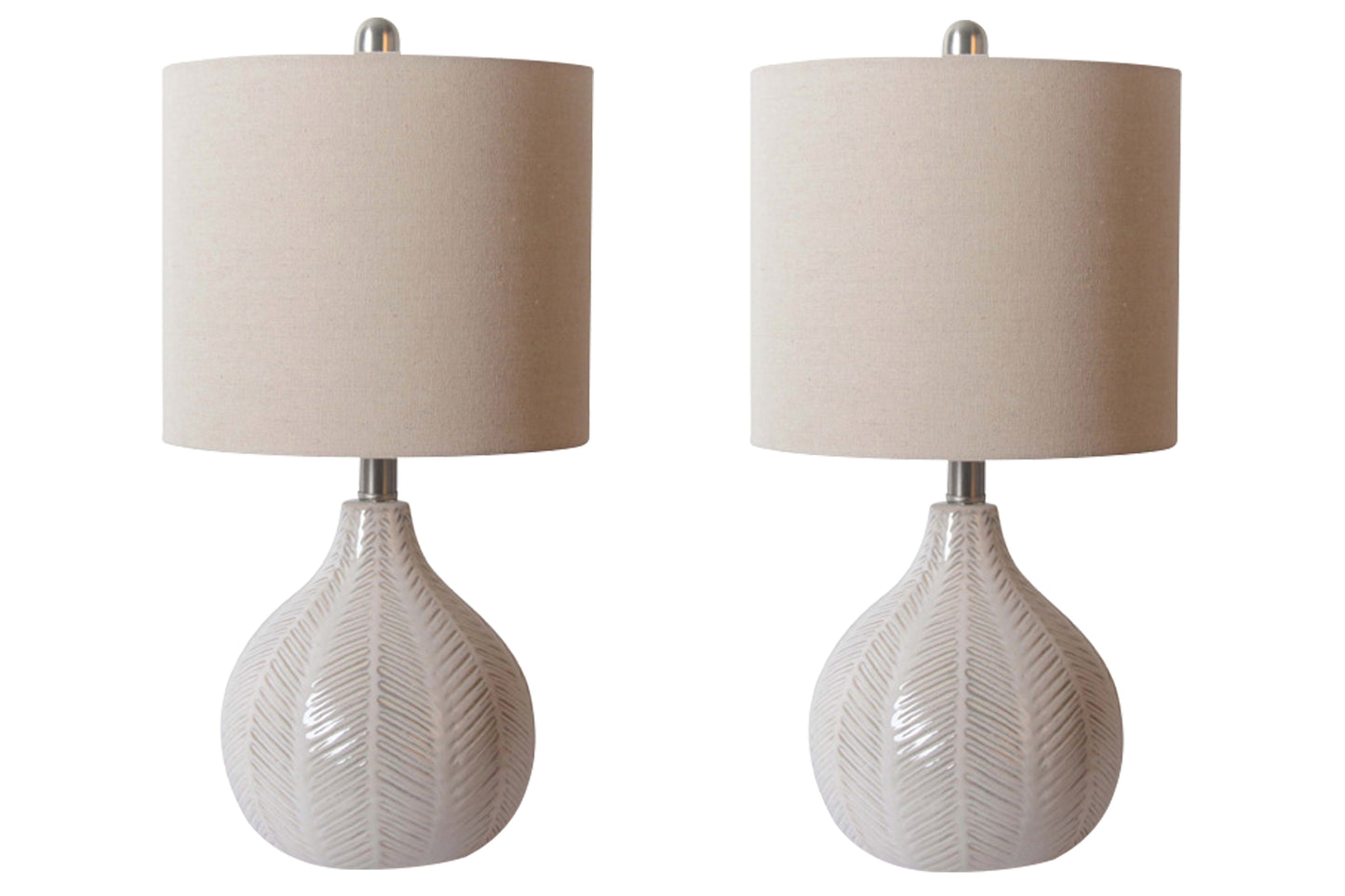 Bradenton Furniture Outlet - Ashley Furniture - Rainermen Lighting - Table Lamp (Set of 2) / Off White - L180024X2
