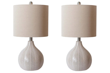 Bradenton Furniture Outlet - Ashley Furniture - Rainermen Lighting - Table Lamp (Set of 2) / Off White - L180024X2