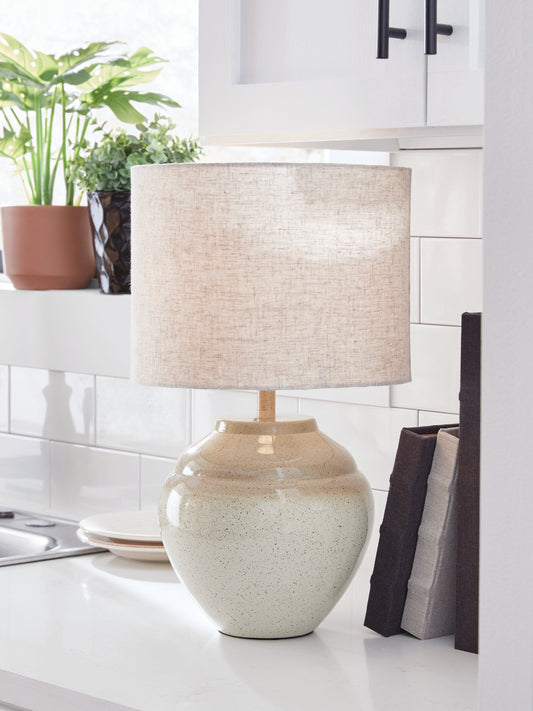 Bradenton Furniture Outlet - Ashley Furniture - Waldish Lighting - Metal Table Lamp (1/CN) / Cream/Beige - L200204