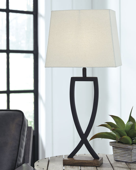 Bradenton Furniture Outlet - Ashley Furniture - Makara Lighting - Metal Table Lamp (Set of 2) / Black/Brown - L204174