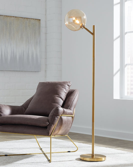 Bradenton Furniture Outlet - Ashley Furniture - Abanson Lighting - Metal Floor Lamp (1/CN) / Black - L734381