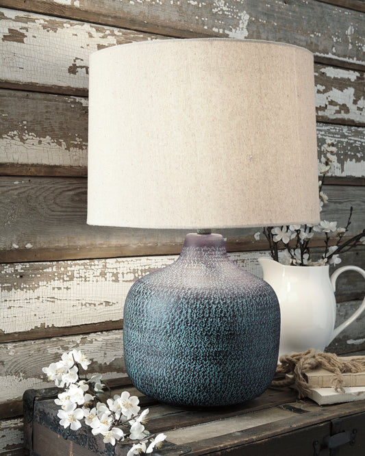 Bradenton Furniture Outlet - Ashley Furniture - Malthace Lighting - Table Lamp (Set of 2) / Patina - L207304X2