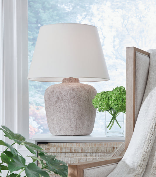 Bradenton Furniture Outlet - Ashley Furniture - Danry Lighting - Table Lamp (Set of 2) / Distressed Cream - L207454X2
