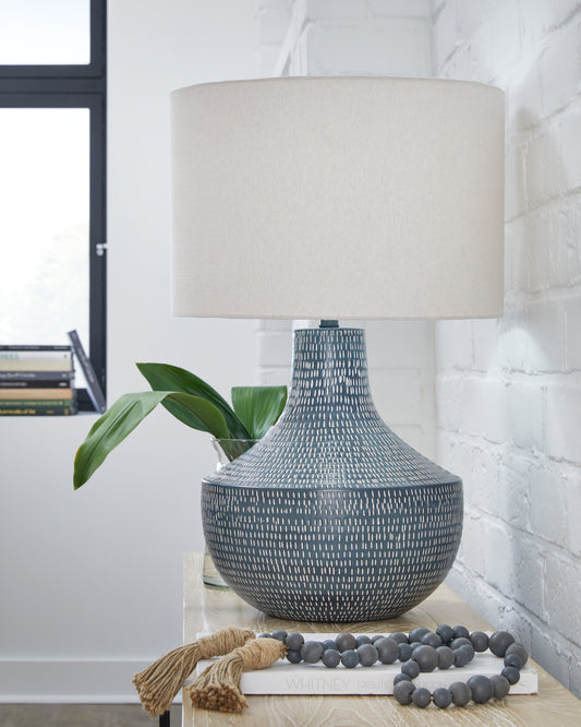 Bradenton Furniture Outlet - Ashley Furniture - Schylarmont Lighting - 2-Piece Lamp Set / Antique Gray/White - L207474X2