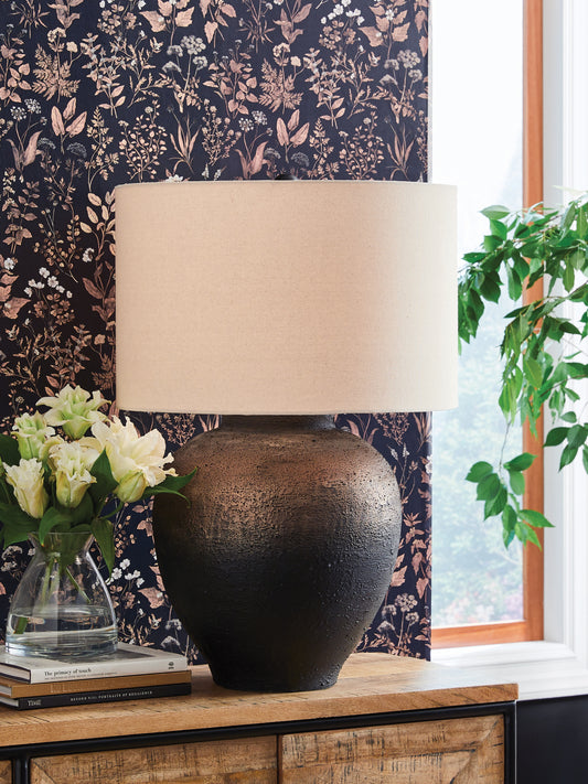 Bradenton Furniture Outlet - Ashley Furniture - Newgerhard Lighting - Metal Table Lamp (1/CN) / Brown/Black - L207644