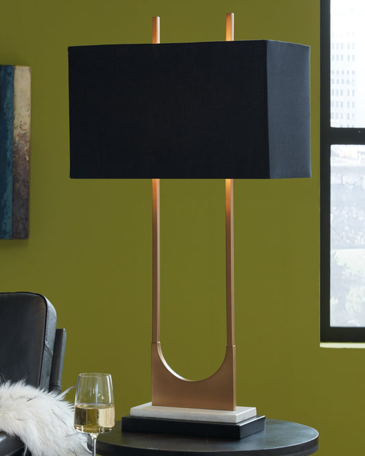 Bradenton Furniture Outlet - Ashley Furniture - Malana Lighting - Table Lamp (Set of 2) / Brass Finish - L208254X2