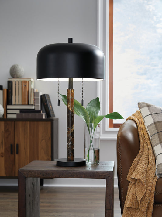 Bradenton Furniture Outlet - Ashley Furniture - Alanbert Lighting - Metal Table Lamp (1/CN) / Brown/Black - L208454