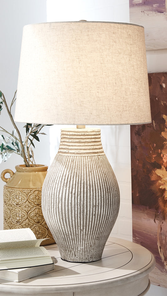 Bradenton Furniture Outlet - Ashley Furniture - Layal Lighting - Table Lamp (Set of 2) / Beige - L235634X2