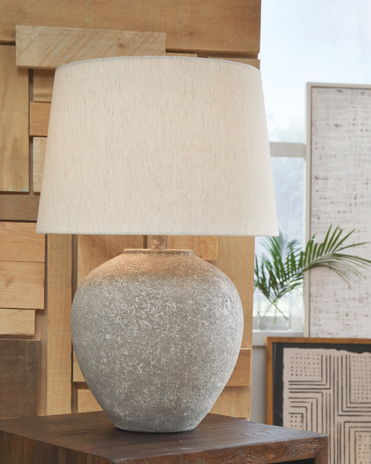 Bradenton Furniture Outlet - Ashley Furniture - Dreward Lighting - Metal Table Lamp (1/CN) / Distressed Gray - L235694