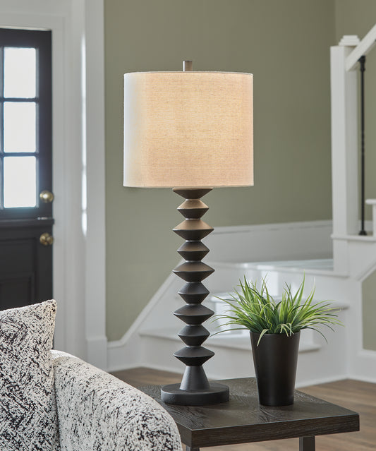 Bradenton Furniture Outlet - Ashley Furniture - Luanndon Lighting - 2-Piece Lamp Set / Black - L235783X2