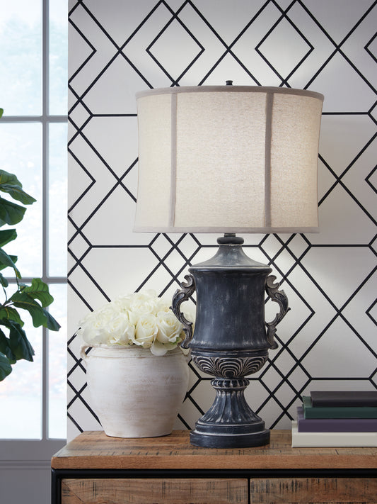 Bradenton Furniture Outlet - Ashley Furniture - Morvanford Lighting - Poly Table Lamp (1/CN) / Antique Black - L235834