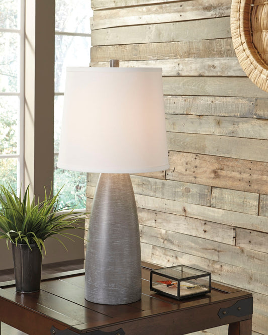 Bradenton Furniture Outlet - Ashley Furniture - Shavontae Lighting - Poly Table Lamp (Set of 2) / Gray - L243004