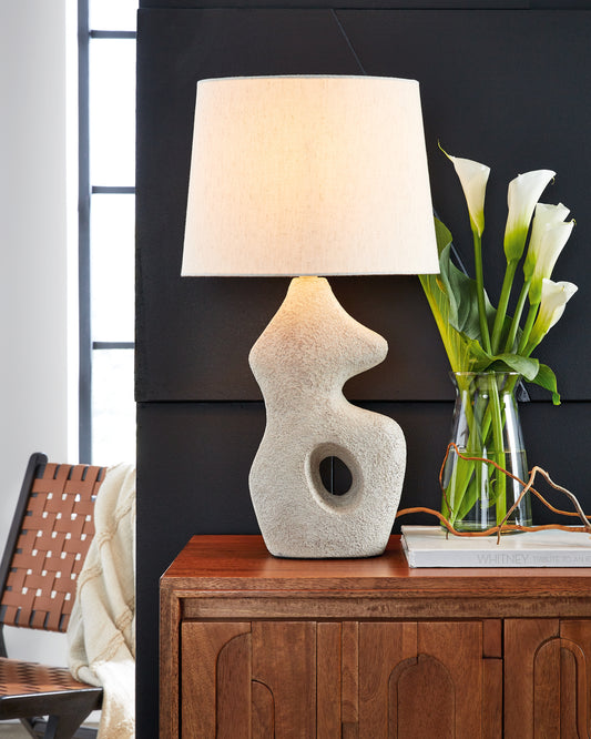 Bradenton Furniture Outlet - Ashley Furniture - Chadrich Lighting - Paper Table Lamp (Set of 2) / Antique Beige - L243664