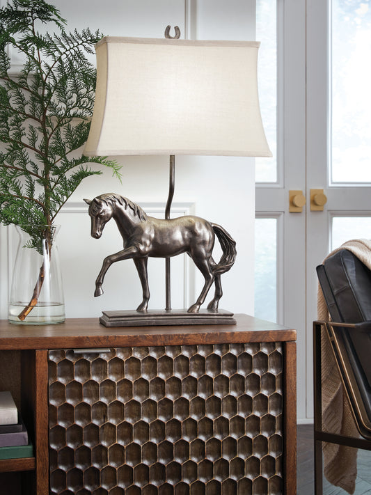 Bradenton Furniture Outlet - Ashley Furniture - Sandorman Lighting - Poly Table Lamp (1/CN) / Bronze Finish - L317044