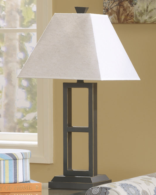 Bradenton Furniture Outlet - Ashley Furniture - Deidra Lighting - Metal Table Lamp (Set of 2) / Black - L318924